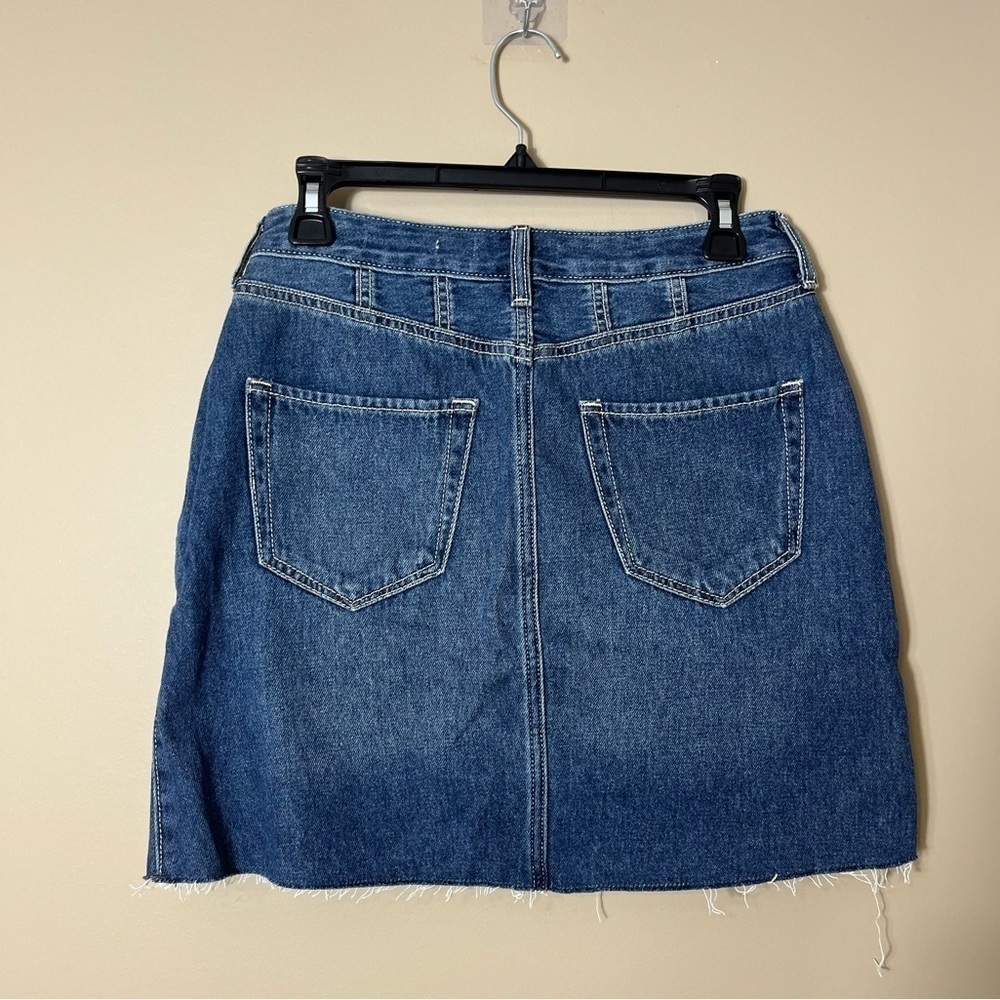 Hollister Ultra High Rise Distressed Denim Mini Skirt 9‎ Western Festival Y2K - Picture 2 of 6